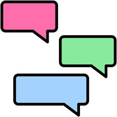 Naklejka premium Speech balloons icon, filled style vector illustration