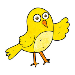 textured cartoon bird