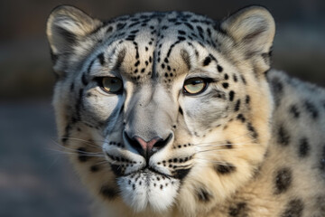 snow Leopard looking at the camera