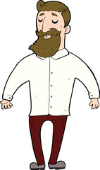 cartoon bearded man