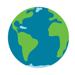 illustration planet earth icon ecology