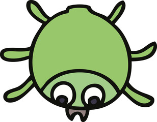 quirky hand drawn cartoon beetle