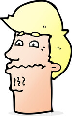 cartoon nervous man