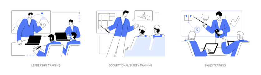 Employee training abstract concept vector illustrations.
