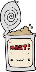 cartoon canned food