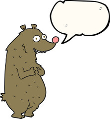 speech bubble cartoon bear