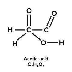 Acetic acid molacular structure vector