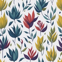 seamless floral pattern. generative AI 