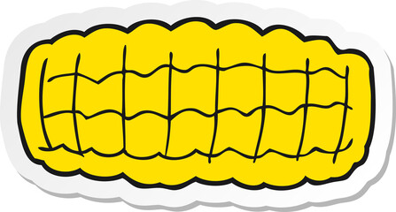 sticker of a cartoon corn cob