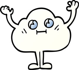 happy cartoon doodle cloud