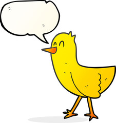 speech bubble cartoon bird