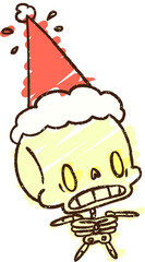 Holiday Skeleton Chalk Drawing