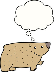 cartoon bear and thought bubble