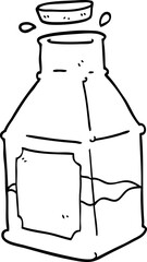line drawing cartoon drink in decanter
