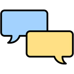 Fototapeta premium Speech balloons icon, filled style vector illustration