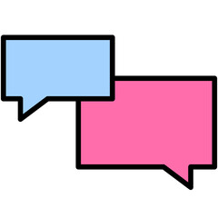 Naklejka premium Speech balloons icon, filled style vector illustration