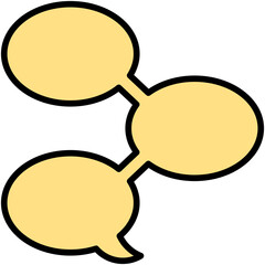 Speech balloons icon, filled style vector illustration