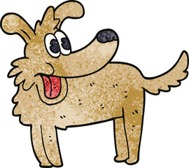 cartoon doodle happy dog
