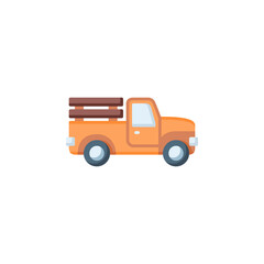 pickup vector icon. transportation and vehicle icon flat style. perfect use for icon, logo, illustration, website, and more. icon design color style