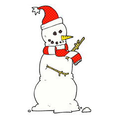 cartoon snowman