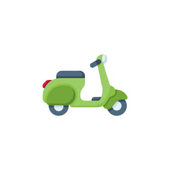 Obraz premium scooter vector icon. transportation and vehicle icon flat style. perfect use for icon, logo, illustration, website, and more. icon design color style