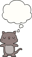 cartoon cat and thought bubble