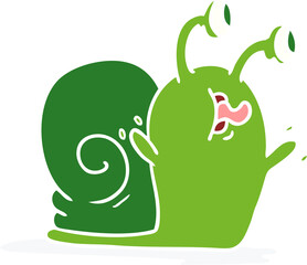 cartoon of a slimy snail