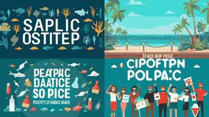  Stop Ocean Plastic Pollution Banner Design