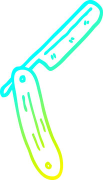 recommend clip art: cold gradient line drawing cartoon old style razor