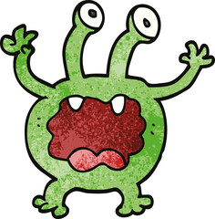 cartoon doodle monster