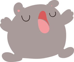 quirky hand drawn cartoon singing bear