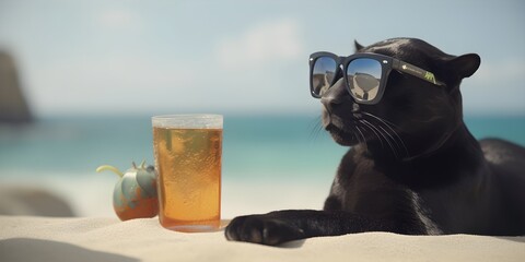 "Sandy Paws and Whiskers" / Background Design / Generative AI Artwork