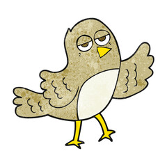 textured cartoon bird