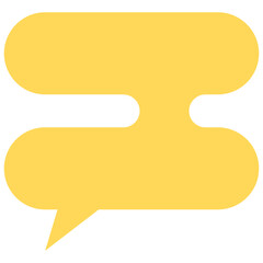 Speech balloons icon, flat style vector illustration