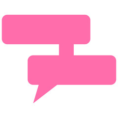 Speech balloons icon, flat style vector illustration