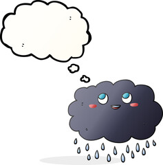 thought bubble cartoon raincloud