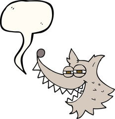 speech bubble cartoon crazy wolf