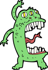 cartoon crazy monster