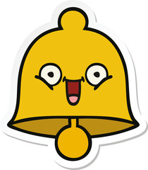 sticker of a cute cartoon bell