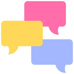 Speech balloons icon, flat style vector illustration
