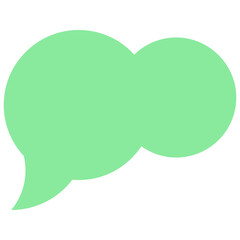 Speech balloons icon, flat style vector illustration