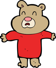 cartoon unhappy bear