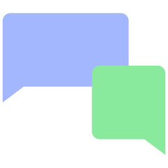 Speech balloons icon, flat style vector illustration