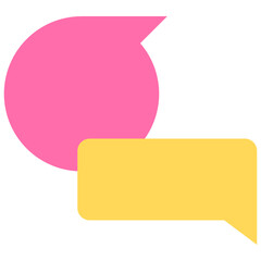 Speech balloons icon, flat style vector illustration