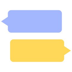 Speech balloons icon, flat style vector illustration