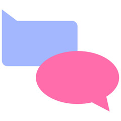Speech balloons icon, flat style vector illustration