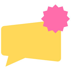 Speech balloons icon, flat style vector illustration