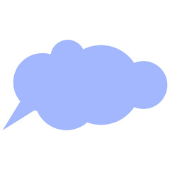 Speech balloons icon, flat style vector illustration