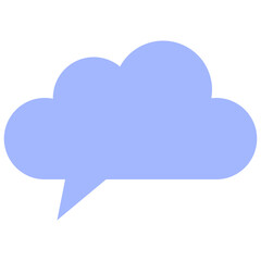 Speech balloons icon, flat style vector illustration