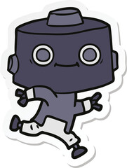 sticker of a cartoon robot